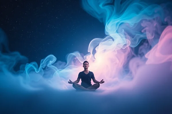 Discover where to buy dmt with a serene image of meditation under starlit skies.
