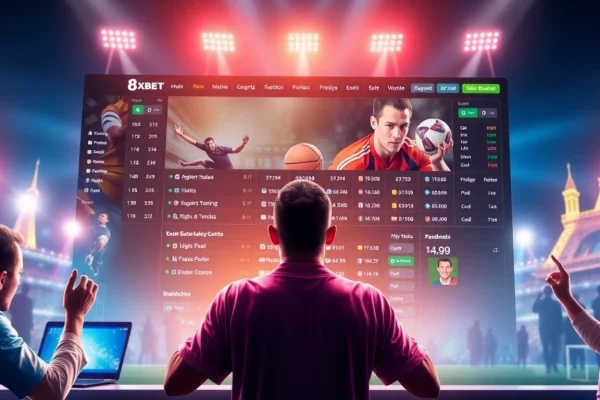 The betting interface of 8xbet.com.se showcasing live sports action and vibrant user engagement.