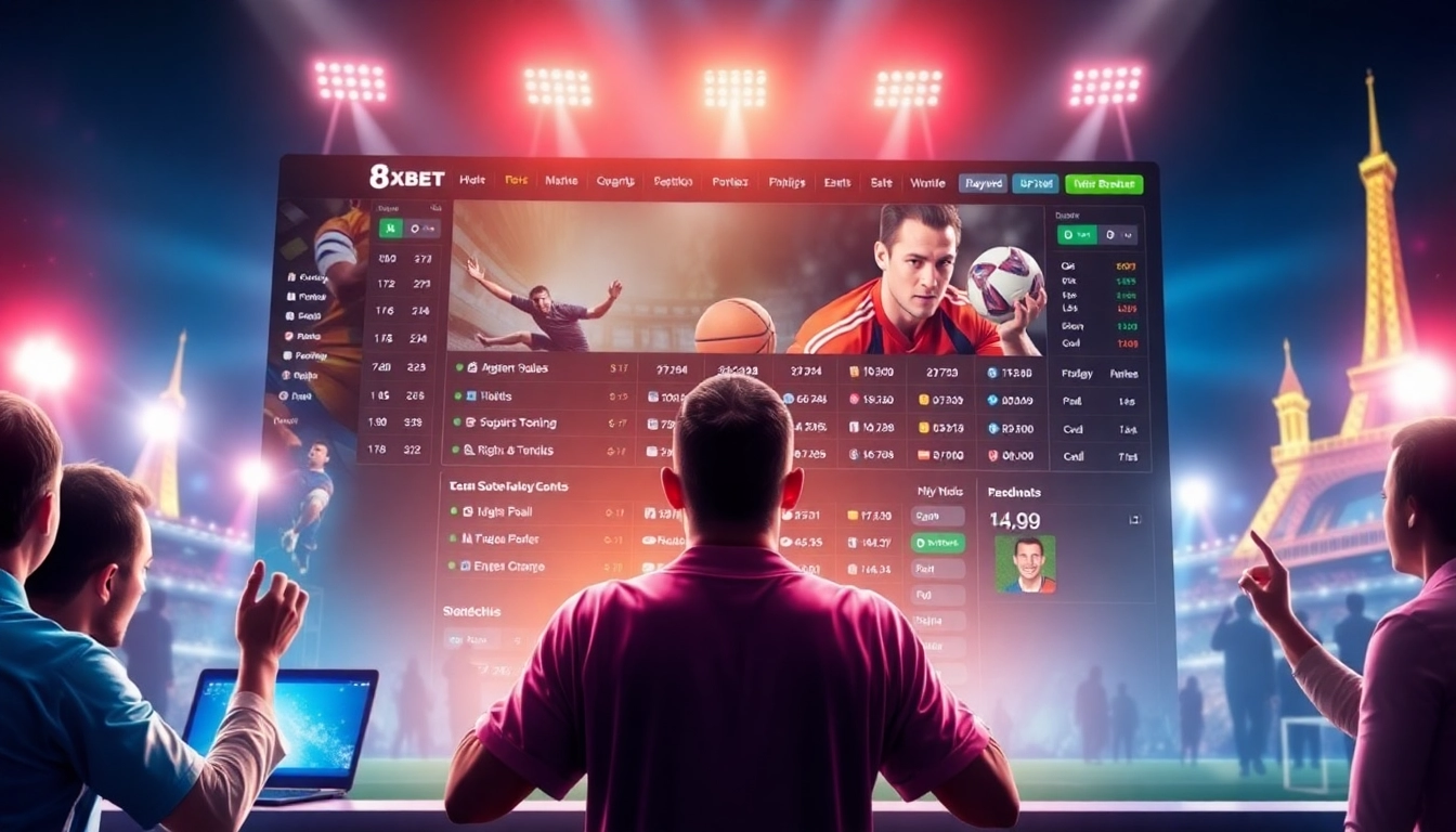 The betting interface of 8xbet.com.se showcasing live sports action and vibrant user engagement.