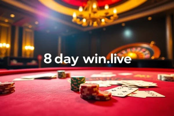 Experience high-stakes excitement at 8daywin.live with vibrant casino visuals and immersive gameplay.