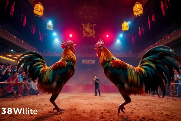 Experience thrilling live cockfighting action at sv368win.live with vibrant colors and dynamic atmosphere.