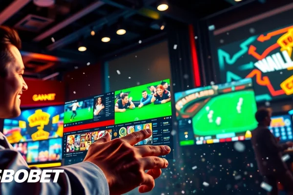 Exciting online gaming scene at sbobet.dance showcasing vibrant betting options and engaging atmosphere.